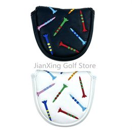 Other Golf Products 1pc Missile Pattern Putter Cover PU Leather Mallet Magnetic Closure Head cover 230815