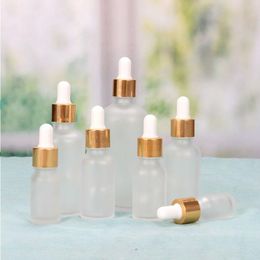 5ml 10ml 15ml 30ml 50ml 100ml Frosted Glass Dropper Bottle Empty Cosmetic Packaging Container Vials Essential Oil Dropper Pipette Bottl Gllu