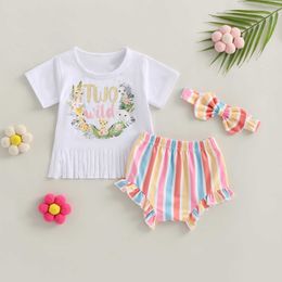 Clothing Sets baby Infant Newborn Baby Girl Clothes Sets Summer Outfit Animal Letter Floral Print T-shirt Shorts Clothing