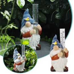 Other Event Party Supplies Rain Gauge Garden Statues Gnome For Outdoor Frost Proof Digital Decorative Figures Ornament Sculpture Table 230815