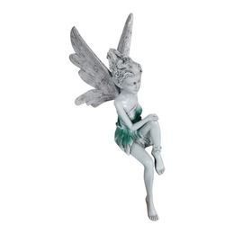 Decorative Objects Fairies For Fairy Garden Miniature Figure Ornaments Resin Statue Tiny Sitting Angel Decorations 230815