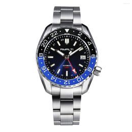 Wristwatches RMALTI Diver Mens NH34 Black Blue GMT Luxury High Quality Automatic Mechanical Watch Business Sapphire 20 Bar BGW9