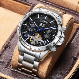 Wristwatches AILANG Men Sport Watch Automatic Mechanical Wrist Week Month Calendar Display Luminous Hands Tourbillon Watches For