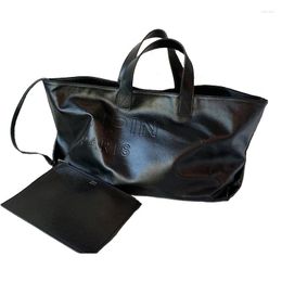 Evening Bags Super Big Tote Bag Women Genuine Cowhide Classical Black Travelling Or Shopping Four Seasons Matchable Cool Fashion Style