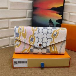 NEW Classic Fashion Designer Wallet Chain Ocean Style Women's Luxury Handbag Travel Leather Victorine Clip Original Box