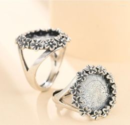 Cluster Rings 14 14mm 925 STERLING SILVER Semi Mount Bases Blanks Base Blank Pad Ring Setting Set Jewellery Gift A5465