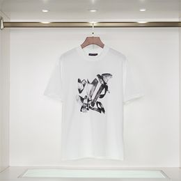 Tasarımcı T-Shirt Monogramlı Baskı ile Kısa Kollu Üst İhşartı Lüks Erkek Hip Hop Giyim Asya Boyutu 63