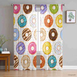 Curtain Dots Colourful Sheer Curtains for Living Room The Bedroom Decorative Curtain Drapes Tulle Curtains R230816