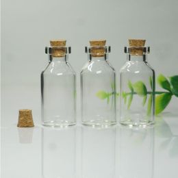 5ml Small Mini Glass bottles Jars Clear Vial with Cork Stoppers 40x18mm(HeightxDia) Message Weddings Wish Jewelry Party Favors Mwaff