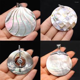 Pendant Necklaces 24 Kinds Charming Natural Freshwater Shell Round Heart Shaped Jewellery Making Necklace Earrings Accessories Gift