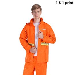 Men's Jackets Reflective Clothes Set For Men Outdoor Hiking Camping Windproof Waterproof Raincoat Rescue Duty Coat Top Customised Logo