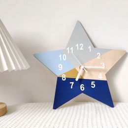 Wall Clocks Kids Bedroom Silent Clock Nordic Cute Live Room Wooden Modern Creative Wand Uhr Home Decorating Items YY50WC