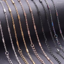 Chains 1PC No Fade Stainless Steel Size 1.2MM 45CM Chain Long Necklace For Men Women Jewellery Fashion Metal Craft Accessories