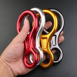 Climbing R 8shape carabiner climbing equipment survival rock descender rigging downhill 35KN eight ring Abseiling Aluminum Figure Belay 230815