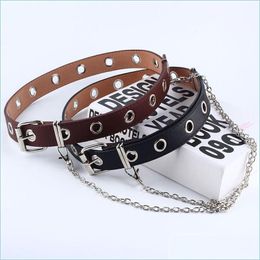 Belts Punk Belt Jeans Single Breasted Antique Waistband Fashion Hanging New Chain Helosis Woman Man Ceinture Decoration 5Wf K2 Drop De Dhwvr