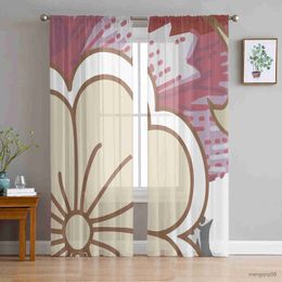 Curtain Bouquet Flowers Bedroom Curtain Window Treatment Drapes Tulle Curtains for Living Room Sheer Curtains R230816