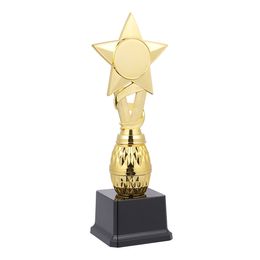 Decorative Objects Figurines Trophy Award Cup Star Trophies Golden Awards Plastic Party Baseball Winner Reward Gold Kids Prizes Cups Competitions Winning 230815