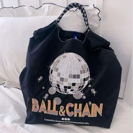 Shoulder Bags Disco Ball Embroidery Eco Large Nylon Designer Bag Handbags Rope Handle Eco-friendly Shopper Purses Tote Hobo