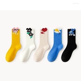 Women Socks Cartoon Tube Three Dimensional Cute Novel Anti Odour Neutral Outer Wear Trend