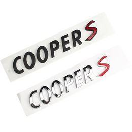 For MINI COOPER S Rear Trunk Letters Font Logo Badge Sticker Auto Tailgate COOPERS Nameplate Decorative Decals Accessories202B