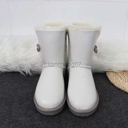 Boots Top Quality Waterproof Genuine Sheepskin 2022 Natural Wool Shoes Women Women's Winter Woman Snow Boots Warm Women ShoesL0816