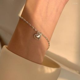 Bracelets de link tisun jóias de moda prateada grãos de arroz de bracelete de bracelete de arroz de bracelete Design Sentido Sweet Sweet