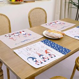 Table Mats The United States Of America Independent National Day Daily Cloth Meal Mat Products Holiday DIY Home Party Decoration