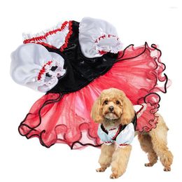 Dog Apparel Girl Dress Mesh Dresses For Puppies Pet Clothes With Bowknot Birthday Wedding Small Medium Dogs