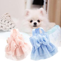 Dog Apparel Pet Princess Dress Bowknot Suspender Soft Comfortable Eye-catching Puppy Supplies