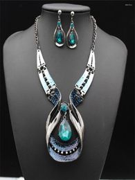 Necklace Earrings Set Silver-plate Luxury Atmospheric Drop Jewel High-grade Alloy Jewellery Accessories For Woman