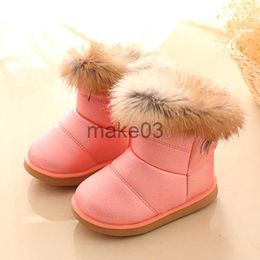 Boots COZULMA Children Warm Boots Boys Girls Winter Snow Boots with Fur 16 Years Kids Snow Boots Children Soft Bottom Shoes J230816