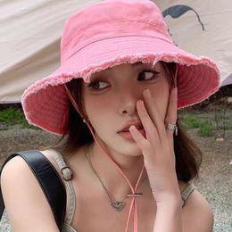 Wide Brim Hats Bucket Adult Summer Hat Cute Ladies Outdoor Sports Fisherman Cap for Women Teenagers Casual Sunscreen 230816