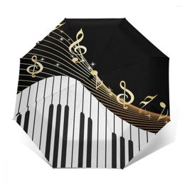 Umbrellas Piano Music Notes Windproof Automatic Folding Inverted Umbrella Portable Paraguas For Man Woman
