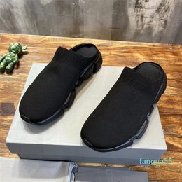 2023-Summer slippers Mens casual shoes knit Speed trainer loafers jogging walking light trainers lace up 38-45