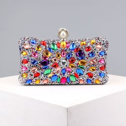 Evening Bags Multicolor Women Evening Clutch Pearl Purse - Bridal Sparkly Diamond Bag Crystal Wedding Prom Handbags 230815