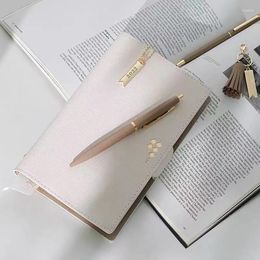 Leather Loose Leaf Notebook Business Journal Agenda Planner Cover 6 Ring Binder Portable Notepad Meeting Gift Stationery