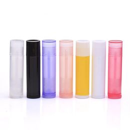 5ML/5G DIY Empty Colourful transparent lip balm lipstick cream tube bottle Mouth Lip Balm Stick Sample Cosmetic Container Uklqf