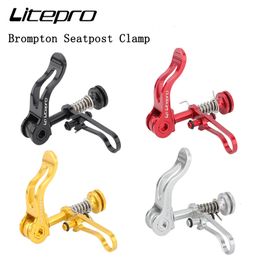 Bike Groupsets Litepro for brompton folding bike seatpost clamp ultralight 36g axis bicycle seat post 230815