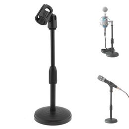 Flash Brackets Portable Desktop Lifting Plastic Weighted Disc Microphone Stand for General Meeting Computer Live Broadcast 230816