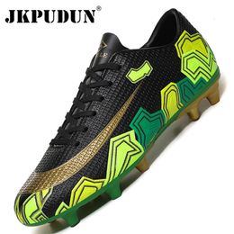 Safety Shoes Men Soccer Shoes Outdoor Lawn Kids Adult Outdoor Cleats Long Spikes Profession Football Shoes Men Sport Shoes Plus Size 35-45 230815