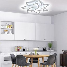 Ceiling Lights LED Modern Acrylic Light 72W 10 Heads Petal Flush Mount Lamp Lighting Fixture For Living Room