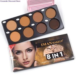 Eye Shadow MICOLOR Iman Make Up 8 In 1 Matte Facelift Plate Silhouette Nose Pallete Makeup Palette 230815