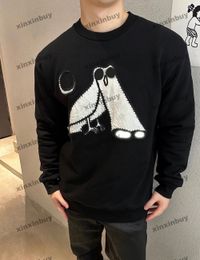 xinxinbuy Men women designer Sweatshirt Bird patch letter embroidery sweater Grey blue black white M-2XL