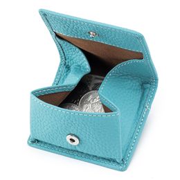 Evening Bags Japanese Style Top Layer Cowhide Mini Wallet Women's Leather Buckle Coin Purse Bag Storage of Small Compact Money 230816