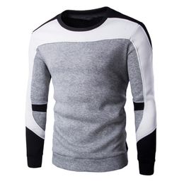 Mens Sweaters Men Sweatshirt Long Sleeve Round Neck Casual Thicken Warm Stylish Slim Sweaters Male Pullovers Autumn 230815