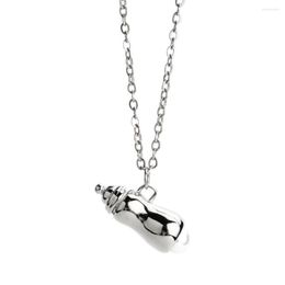 Pendant Necklaces Minimalist Stainless Steel Feeding Bottle Necklace Fashion Delicate Jewelry Gift For Him With Chain