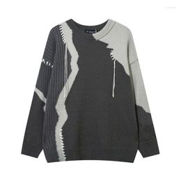 Maglioni maschili unisex autunno inverno hip hop casual maglione uomini sciolti in stile harajuku in stile rotondo a maniche lunghe pullover alla moda alla moda