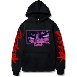 Mens Hoodies Sweatshirts Japan Anime Berserk Harajuku Guts Eyes Manga Hoodies Sweatshirt Gothic Winter Pullover Fashion Long Sleeve Men Black Sweatshirt 230815