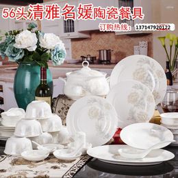 Dinnerware Sets 56 Pieces Of Jingdezhen Bone China Tableware Set Dishes