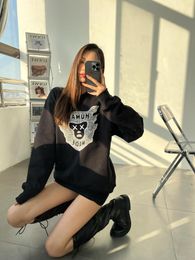 Men's Hoodies Human 2023 Made Loose Autumn Winter Casual Round Neck Men And Women Velvet Sweatshirts WY485